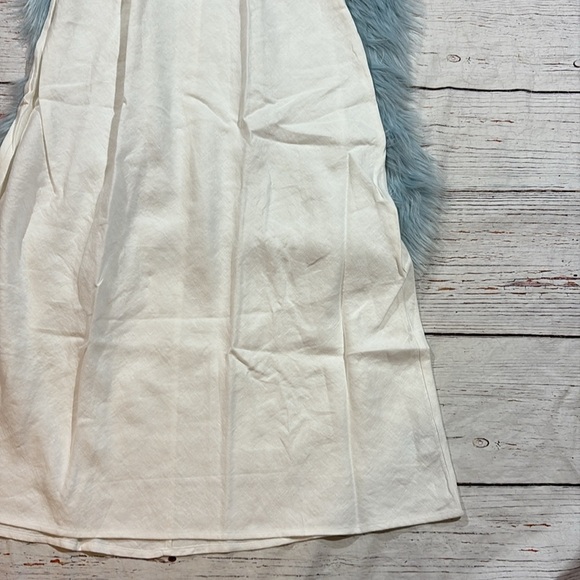 NWT J.CREW Women’s White 100% Linen High-Neck Midi Dress - Picture 9 of 10